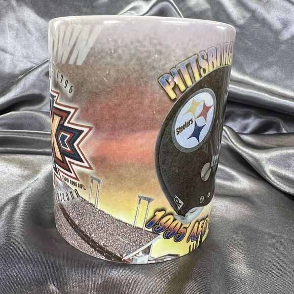 Super‎ Bowl XXX Steelers 10oz Coffee Mug Cup 1995 AFC Champions NFL Sun Devil - Picture 3 of 12